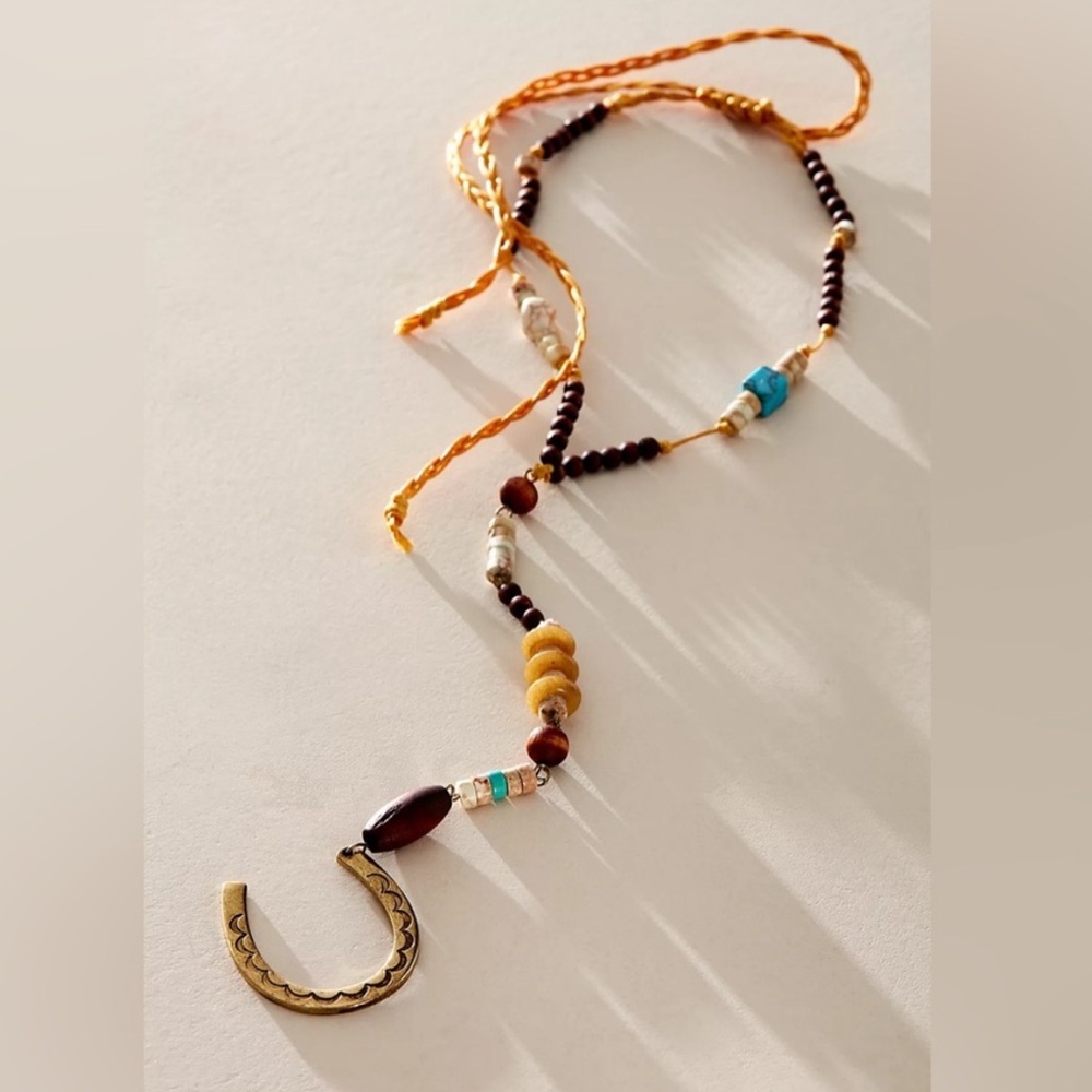 NWT Free People Sunscape Long Pendant Necklace